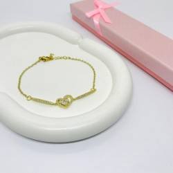 PULSERA ACERO DORADO
