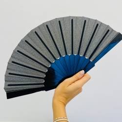 ABANICO BLANCO Y NEGRO X 12