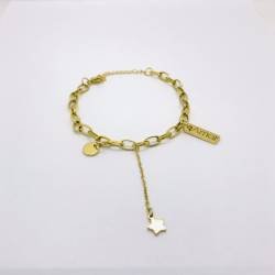 PULSERA ACERO DORADO