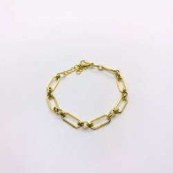 PULSERA ACERO DORADO