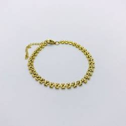 PULSERA ACERO DORADO