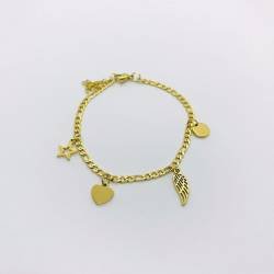 PULSERA ACERO DORADO